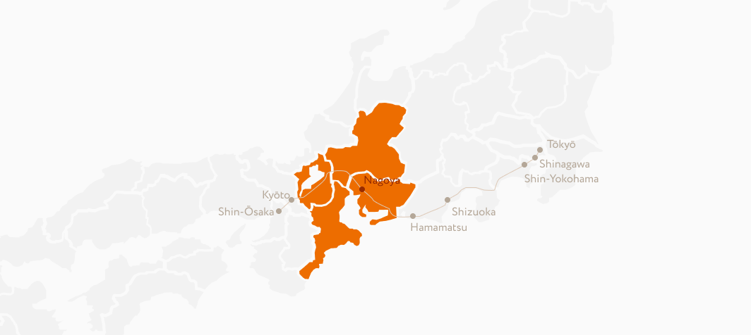 名古屋エリアのマップ