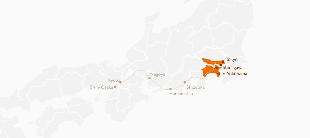 東京エリアのマップ