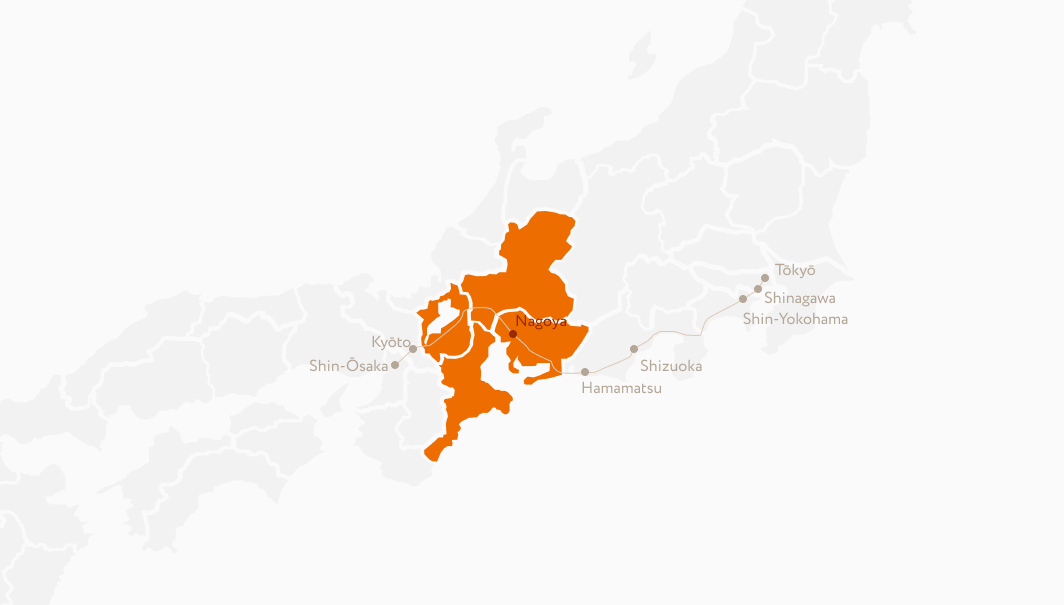 名古屋エリアのマップ