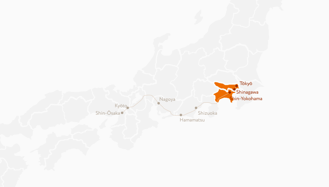 東京エリアのマップ
