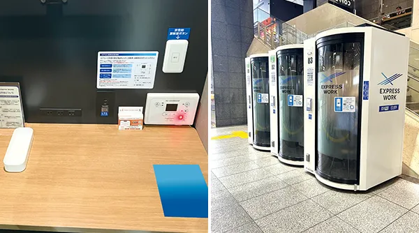 EXPRESS WORK Booth内ステッカー広告